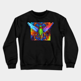 trippy Hummingbird Crewneck Sweatshirt